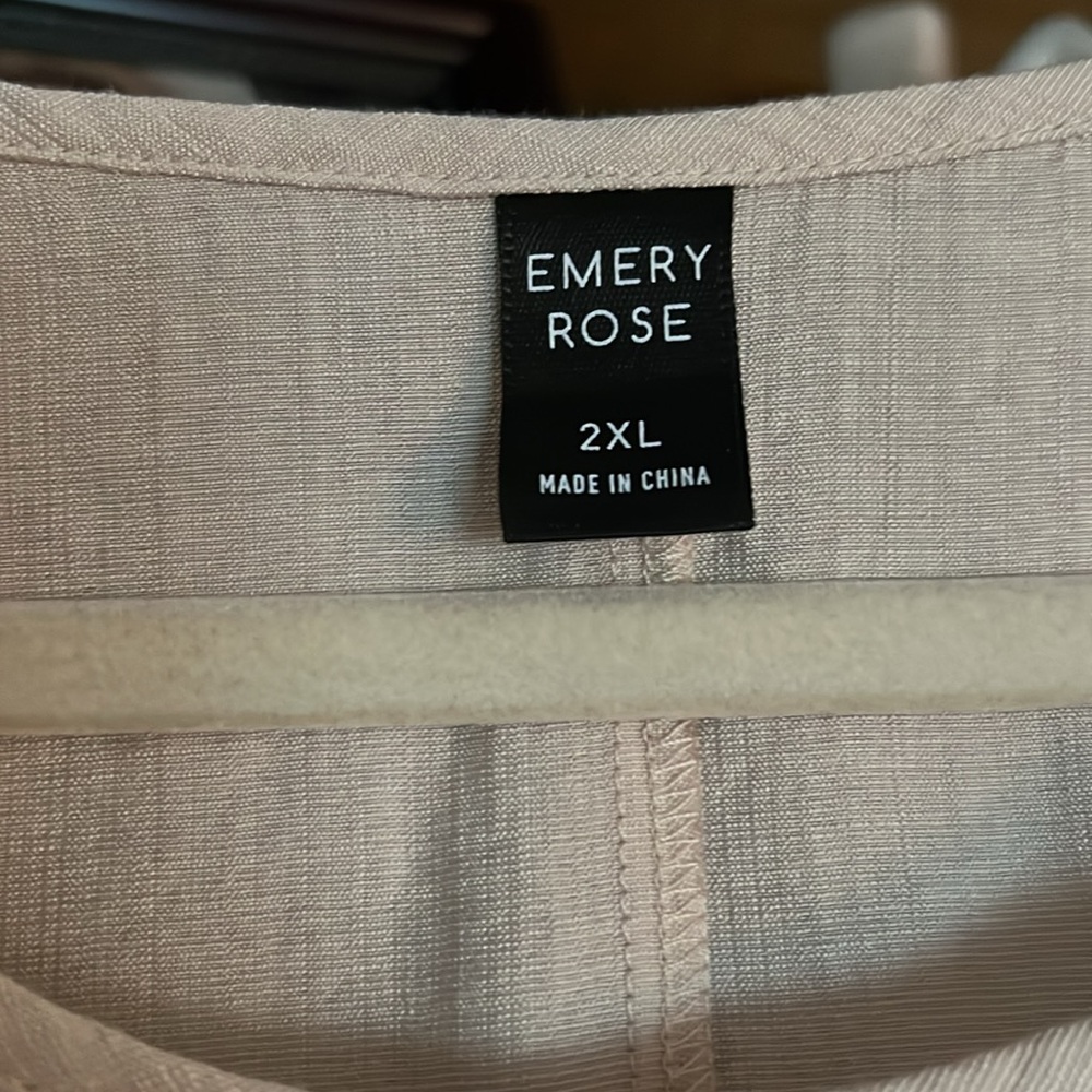 EMERY ROSE Navy/Rust/Tan Contrast Color A-Line Flare Dress, Size 2XL(16), EUC. - Picture 3 of 10